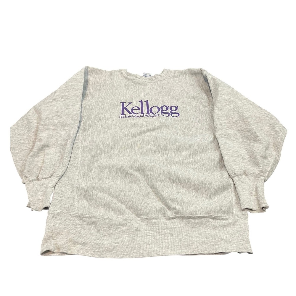 Vintage Champion Reverse Weave Sweatshirt L Gray Kellogg School of Management